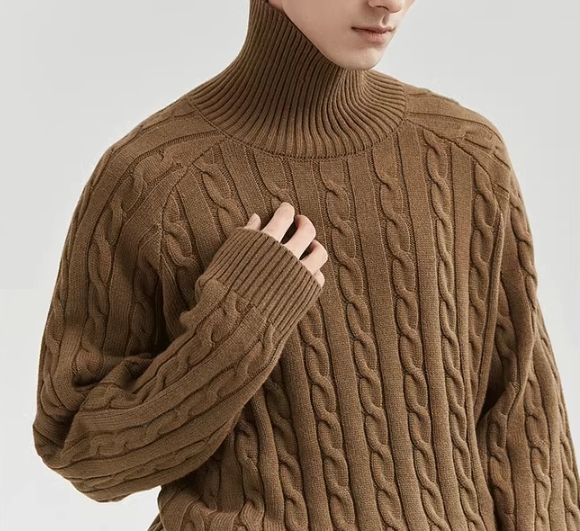Men's Turtleneck Twist Sweater