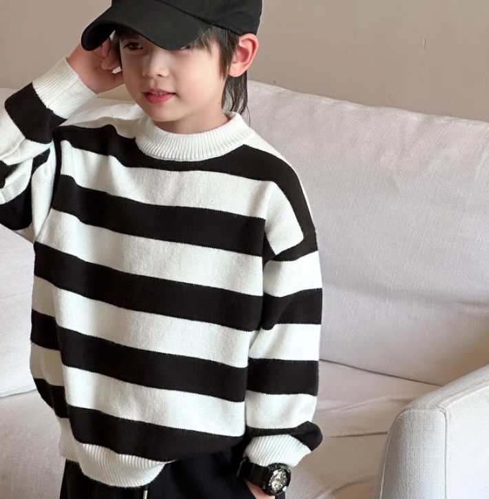 Kids' Striped Pullover Sweater