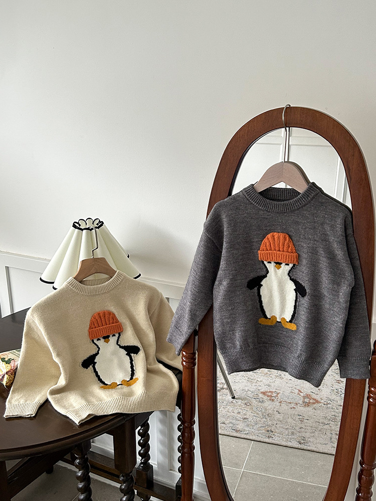 Children's Cartoon Knitted Sweater