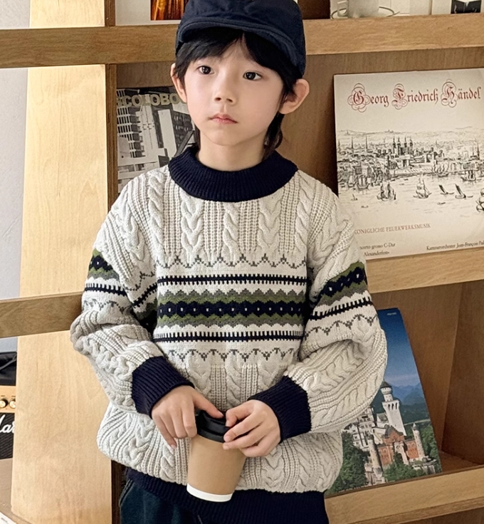Boys' Vintage Thick Knit Sweater