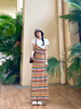 Rainbow Striped Knitted Dress