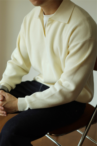 Men's Long Sleeve Lapel Sweater