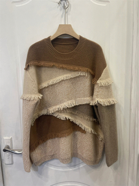 Trim Pullover Sweater for Women