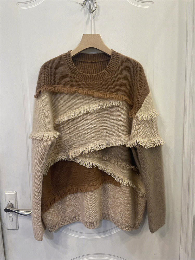 Trim Pullover Sweater for Women