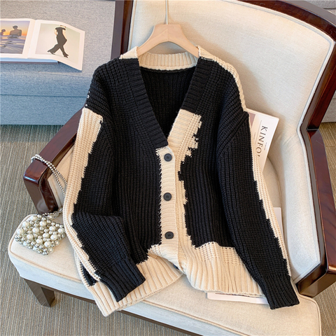 Large Size Women's Sweater Coat