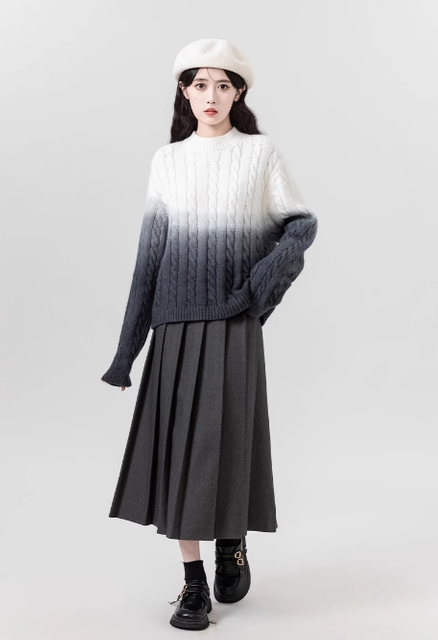 Gradient Color Sweater for Women