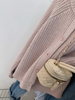 Pink Knit Cardigan Sweater for Women