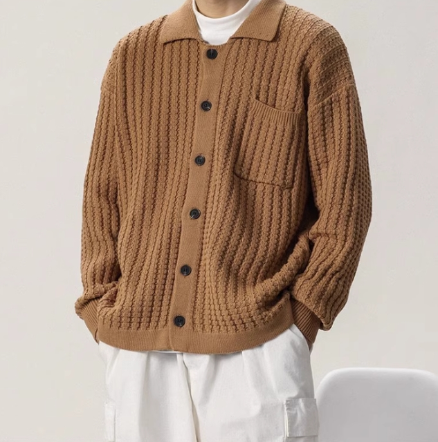 Loose Vintage Men's Cardigan Sweater