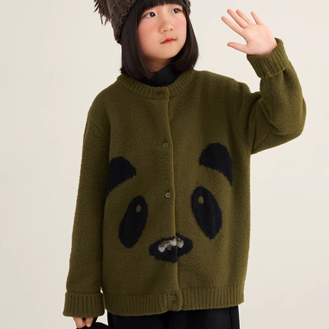 Girl's Panda Sweater Cardigan
