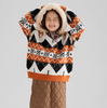 Girl\'s Orange Hooded Sweater