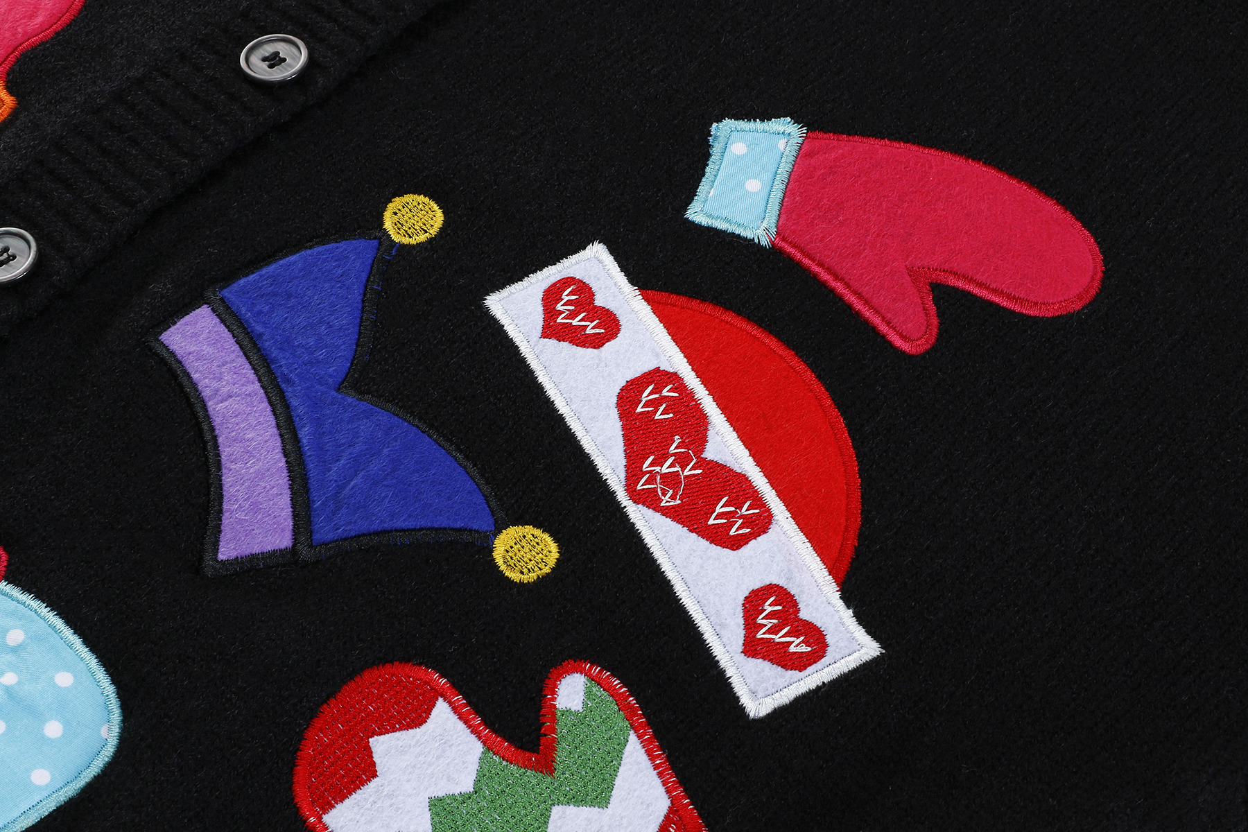 Christmas Patch Sweater black