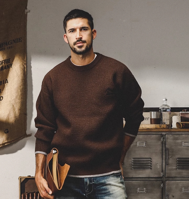Men's Vintage Embroidered Sweater