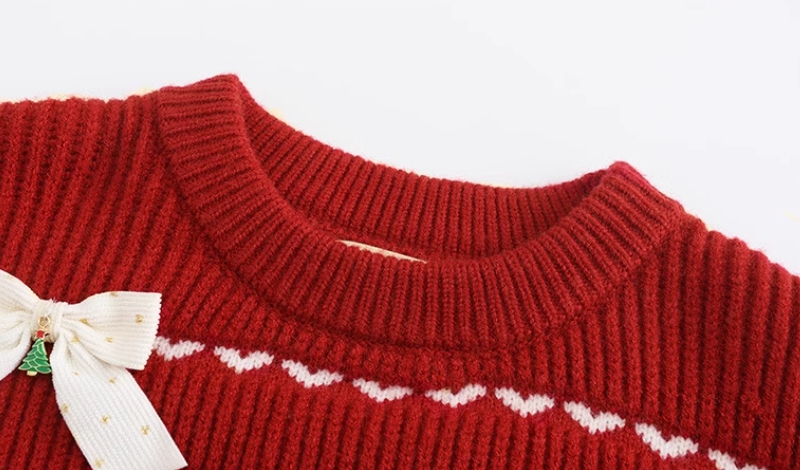 Girl's Sweet Christmas Sweater Details