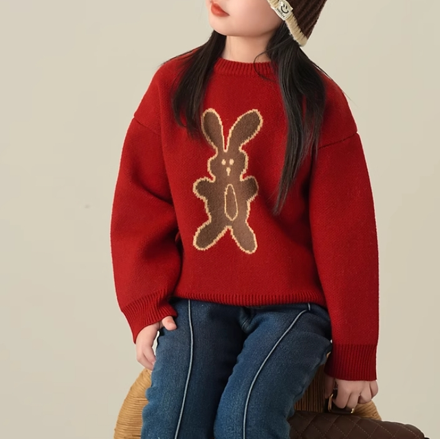 Girls' Red Warm Sweater