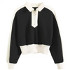 Girl Fashion Black White Long Sleeve