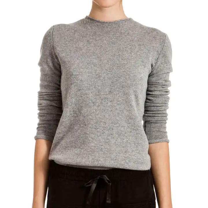 Knitted Crew Neck Women's Sweaters