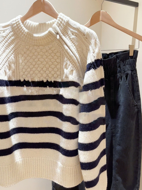 French Striped Pullover Sweater