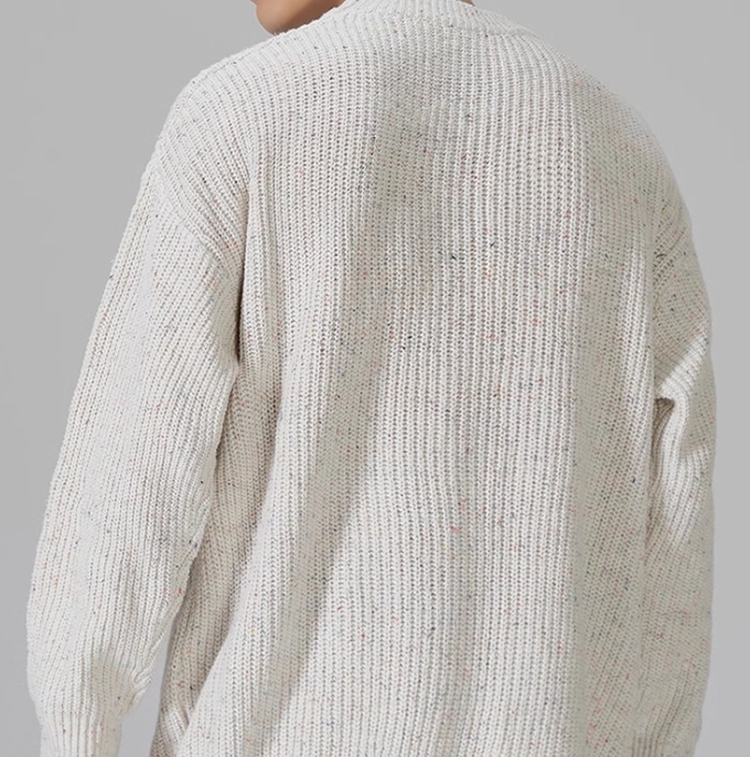 Crew Neck Knit Pullover Sweater white