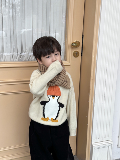 Children's Cartoon Knitted Sweater