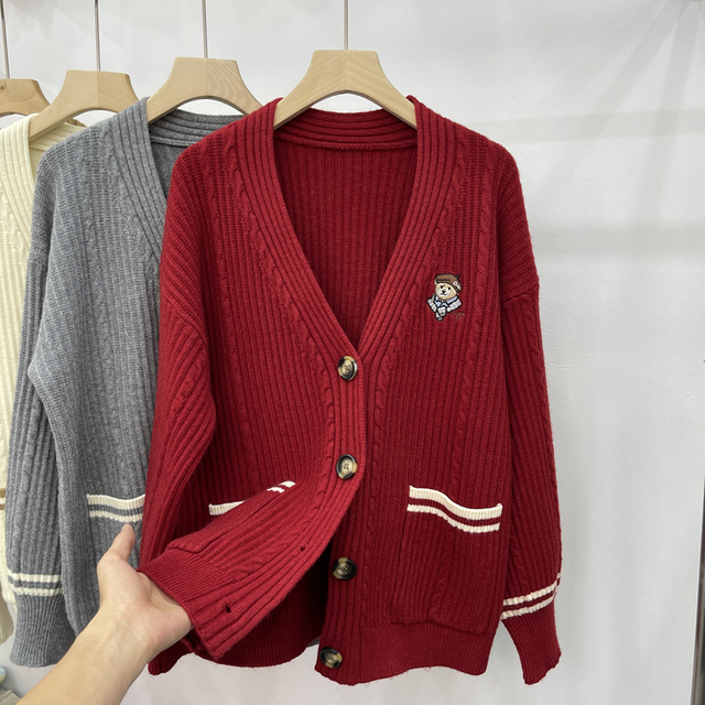 Mid-Length Embroidered Sweater for Women