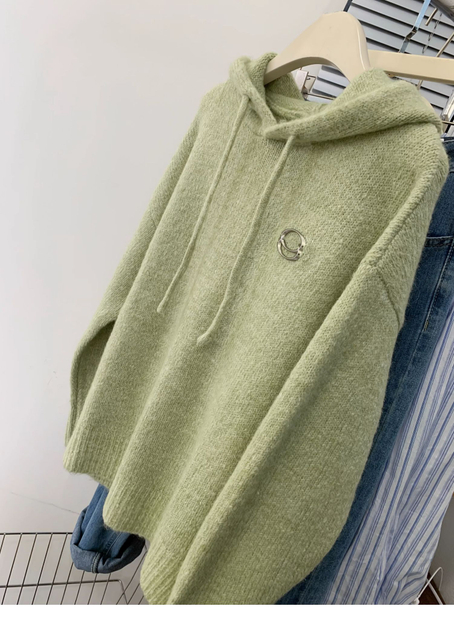 Green Hooded Ladies' Sweater