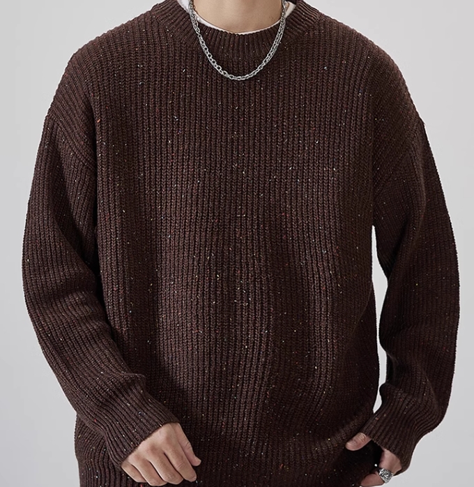 Men's Pullover Sweater Brown