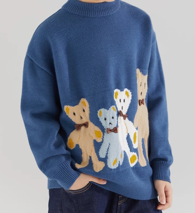 Children's Bear Sweater blue