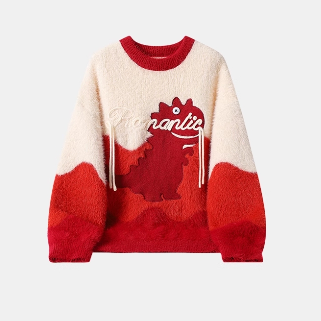 Slouchy Jacquard Christmas Sweater
