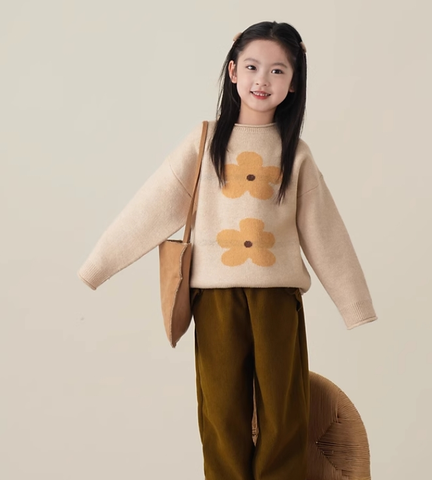 Girl's Warm Long Sleeve Sweater
