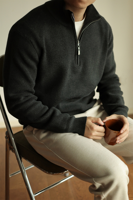 Men's Black Business Pullover Sweater