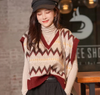 Vintage Lattice V-Neck Sweater