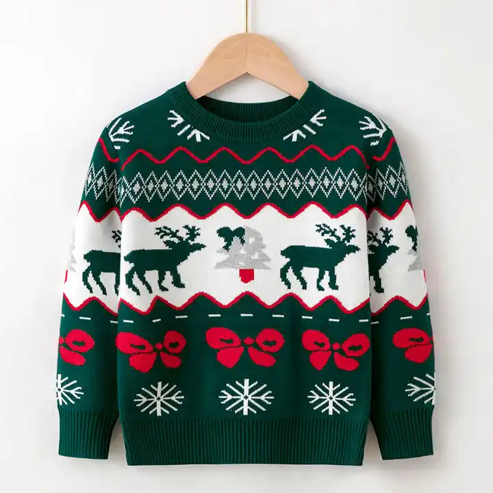 Winter Children Clothes Toddler Pullover Knitted Christmas Sweater For Kids