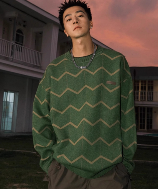 Men's Striped Pullover Sweater