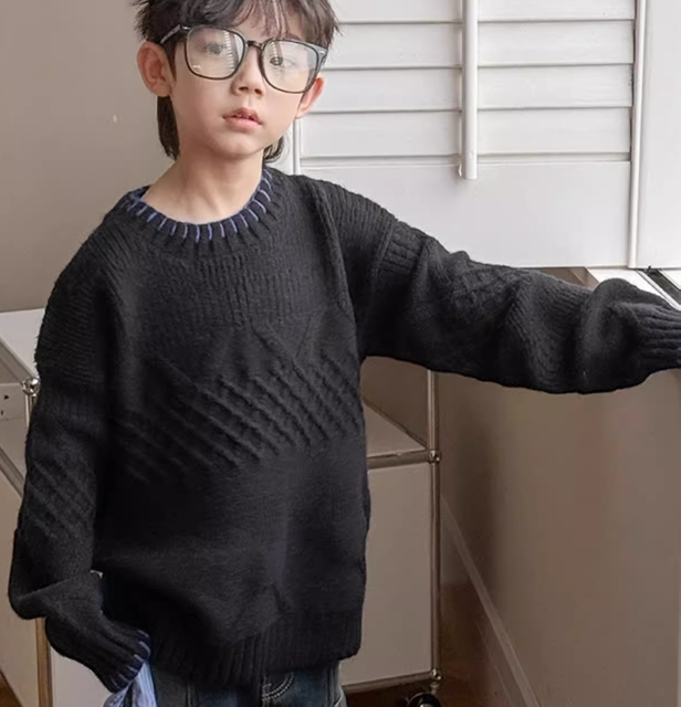 Boys' Winter Pullover Knitted Sweater