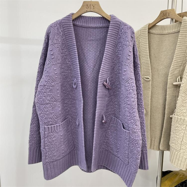 Solid Color Mid-Length Sweater for Women