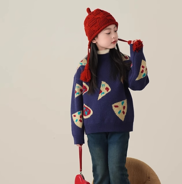 Children's Warm Slouchy Knit Sweater