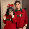 Polo Neck Christmas Sweater Red